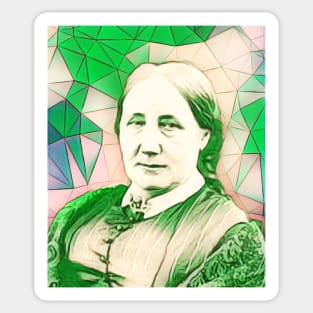 Elizabeth Gaskell Green Portrait | Elizabeth Gaskell Artwork 8 Sticker